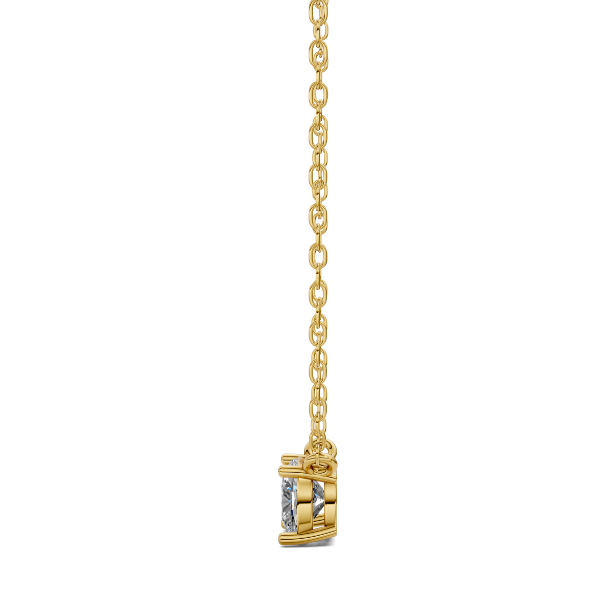 East West Solitaire Cushion Pendant