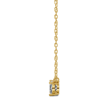 East West Solitaire Cushion Pendant