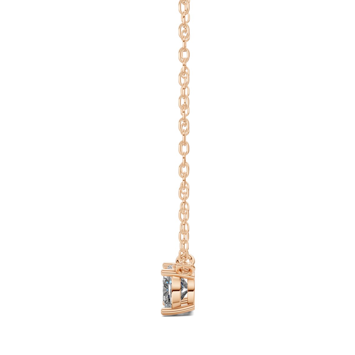 East West Solitaire Cushion Pendant