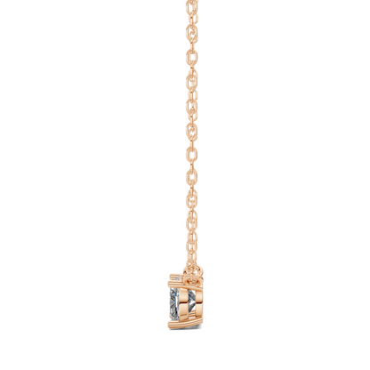 East West Solitaire Cushion Pendant