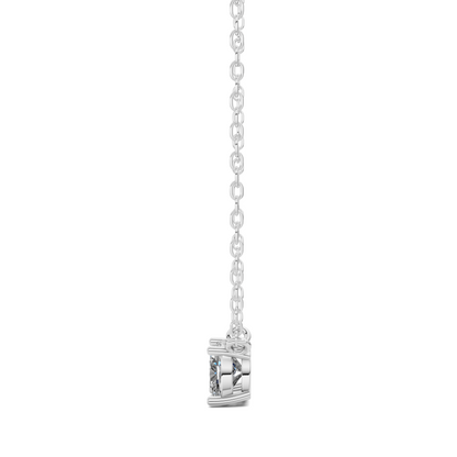 East West Solitaire Cushion Pendant