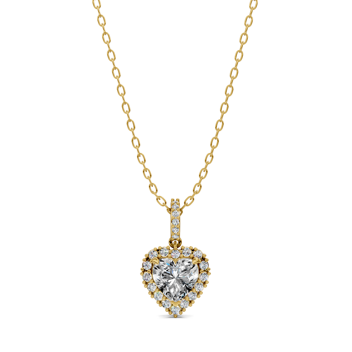 Halo Heart Pendant