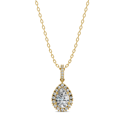 Halo Pear Pendant