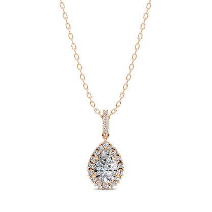 Halo Pear Pendant
