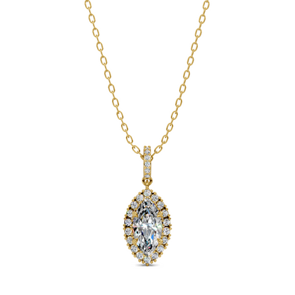 Halo Marquise Pendant