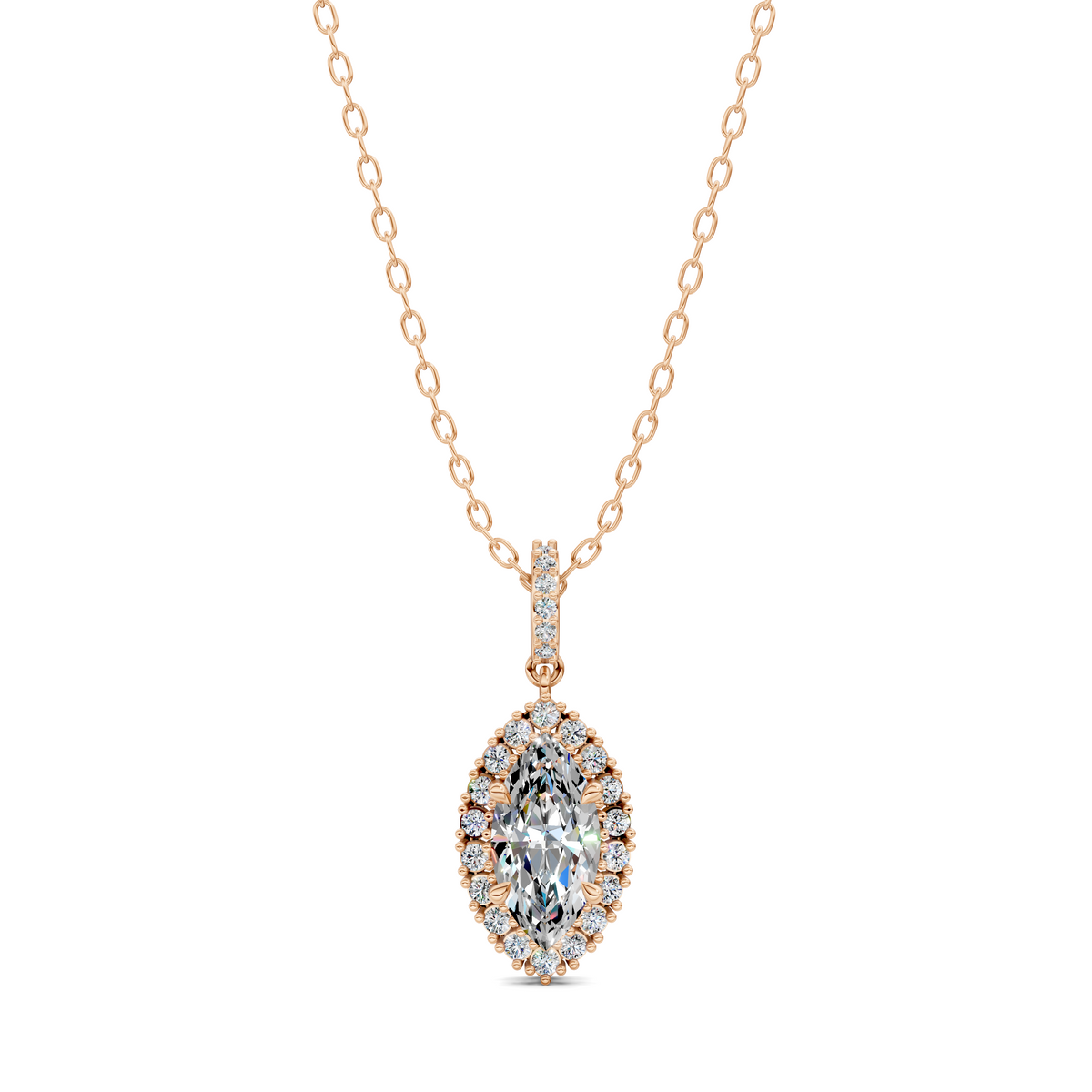 Halo Marquise Pendant