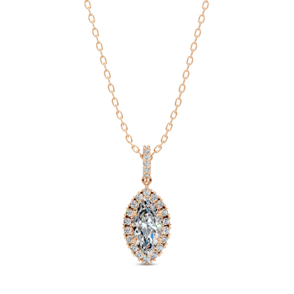 Halo Marquise Pendant