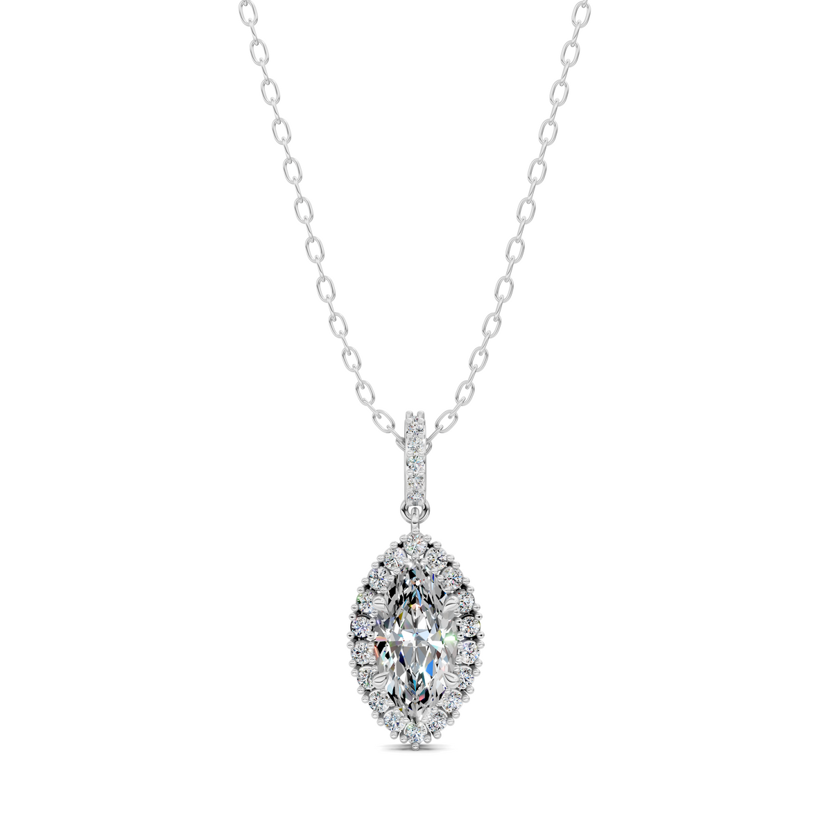 Halo Marquise Pendant
