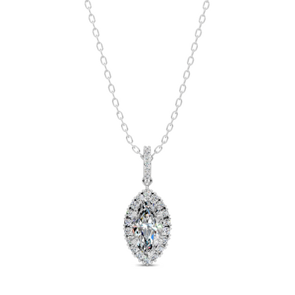 Halo Marquise Pendant