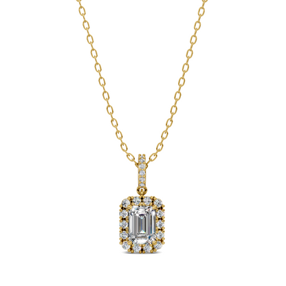 Halo Emerald Pendant