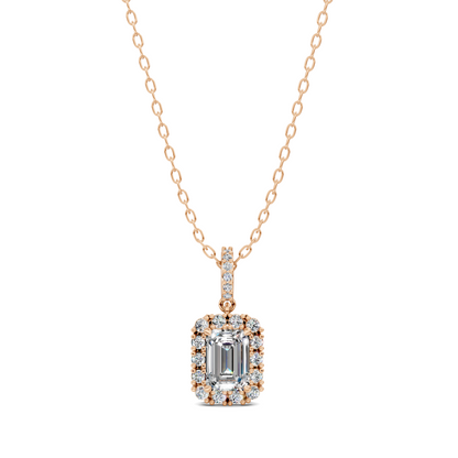 Halo Emerald Pendant