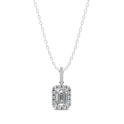 Halo Emerald Pendant