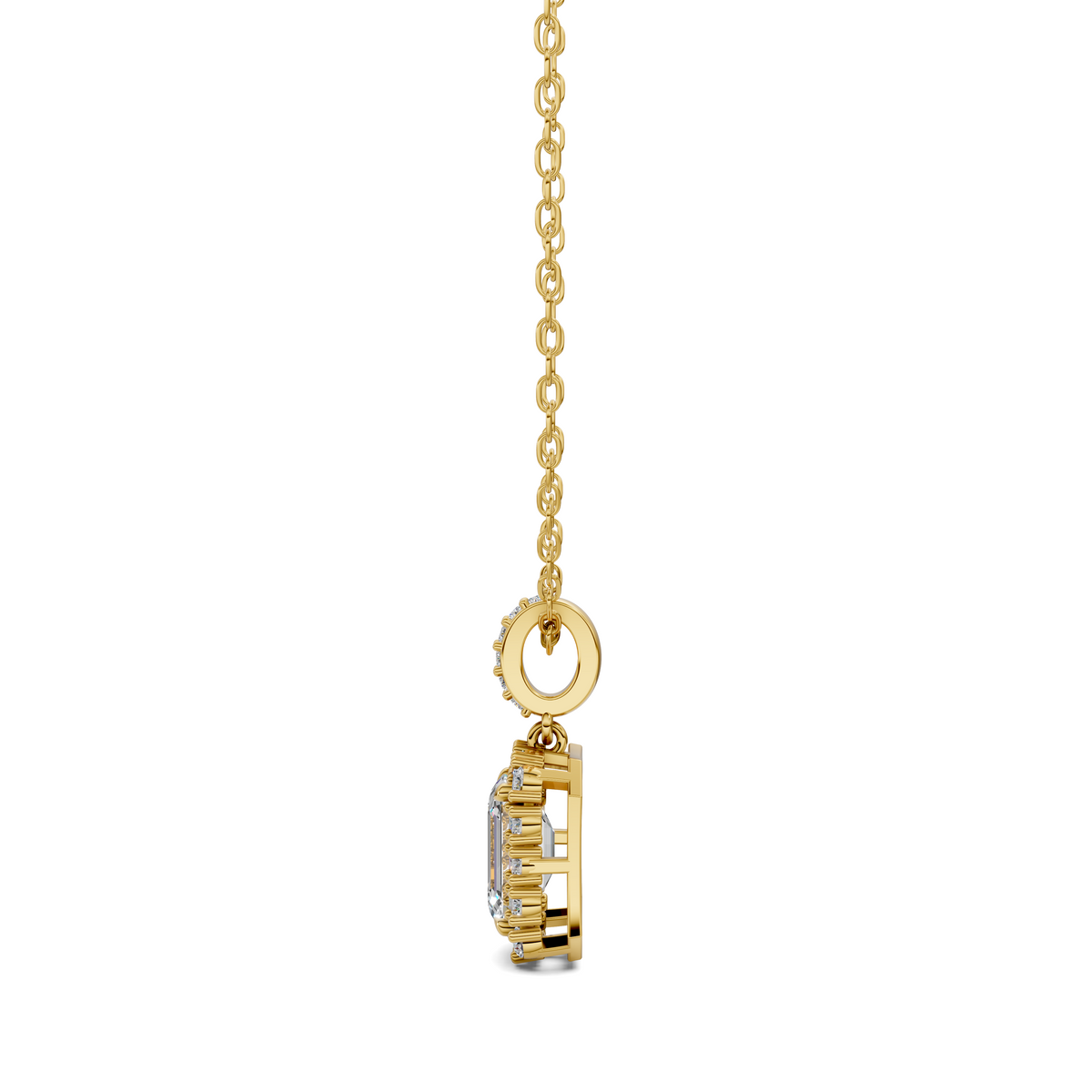 Halo Emerald Pendant