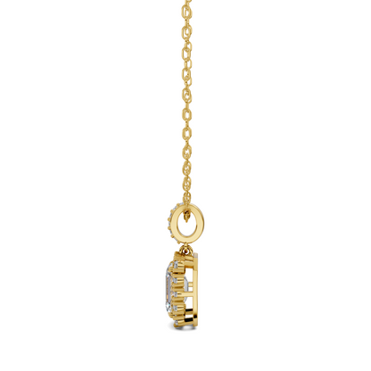 Halo Emerald Pendant