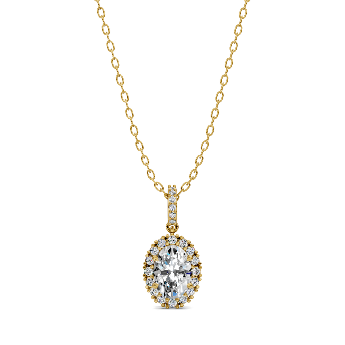 Halo Oval Pendant