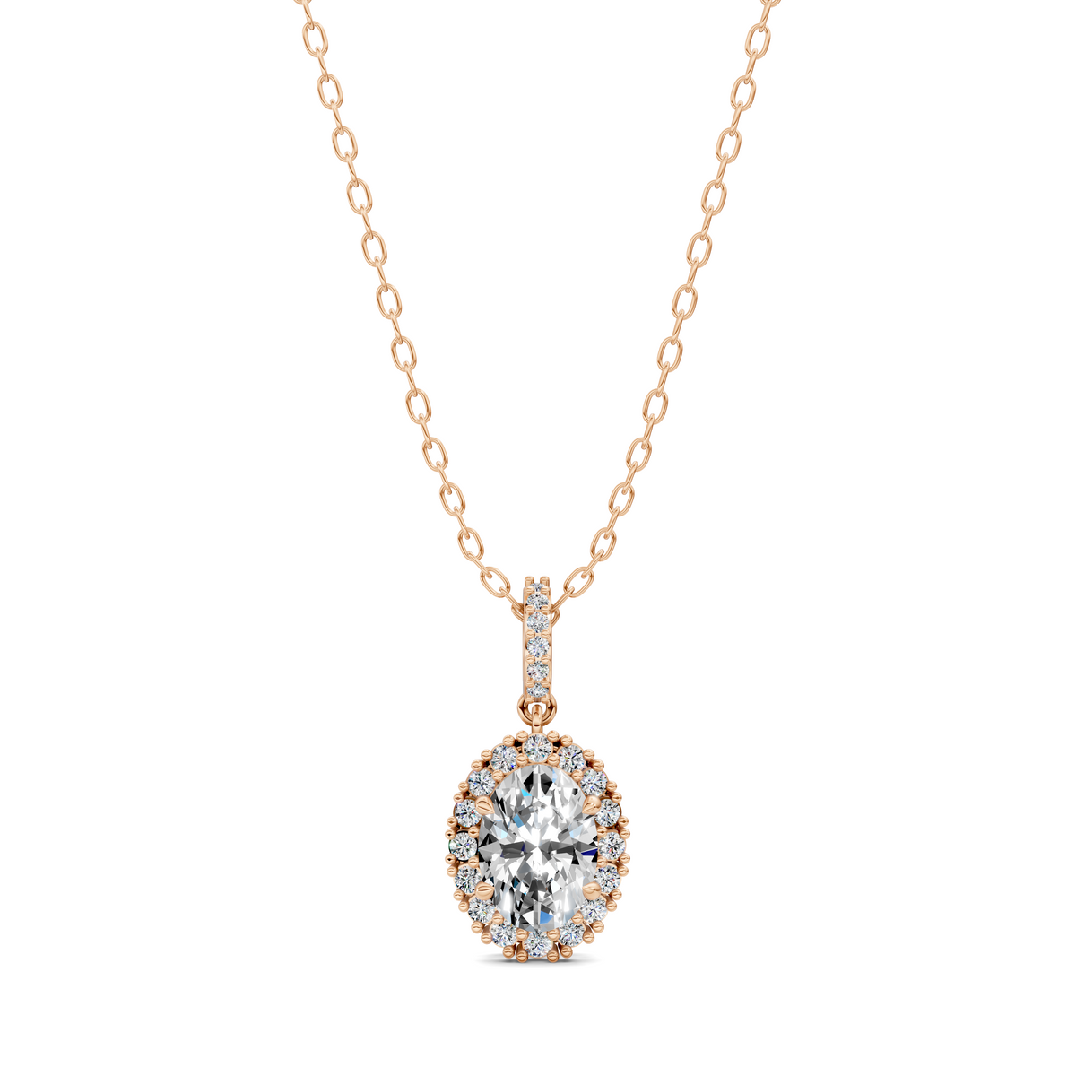 Halo Oval Pendant