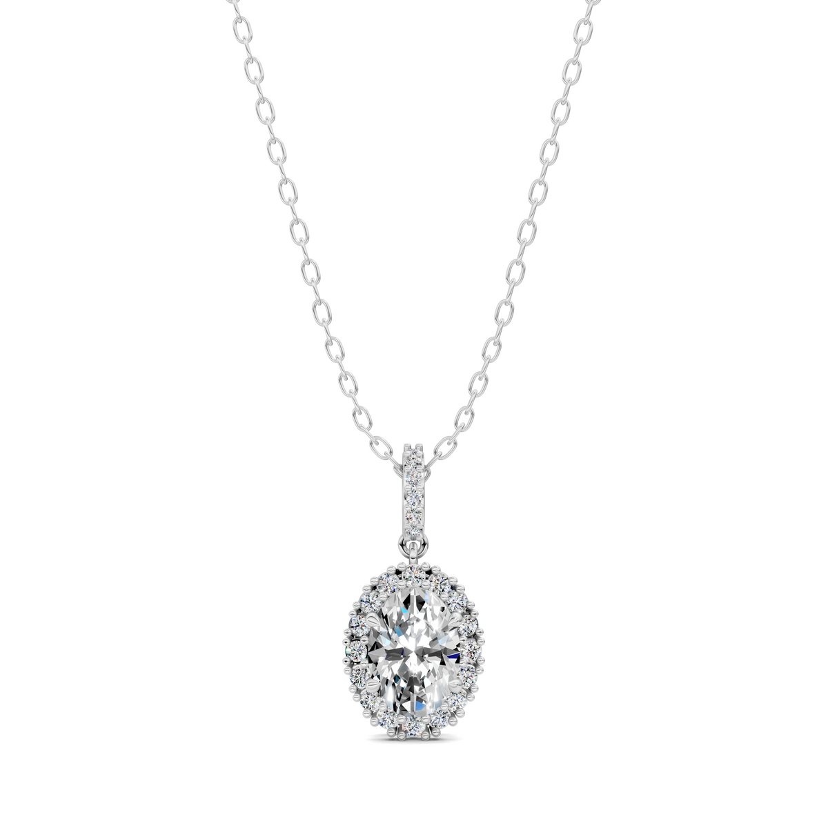 Halo Oval Pendant