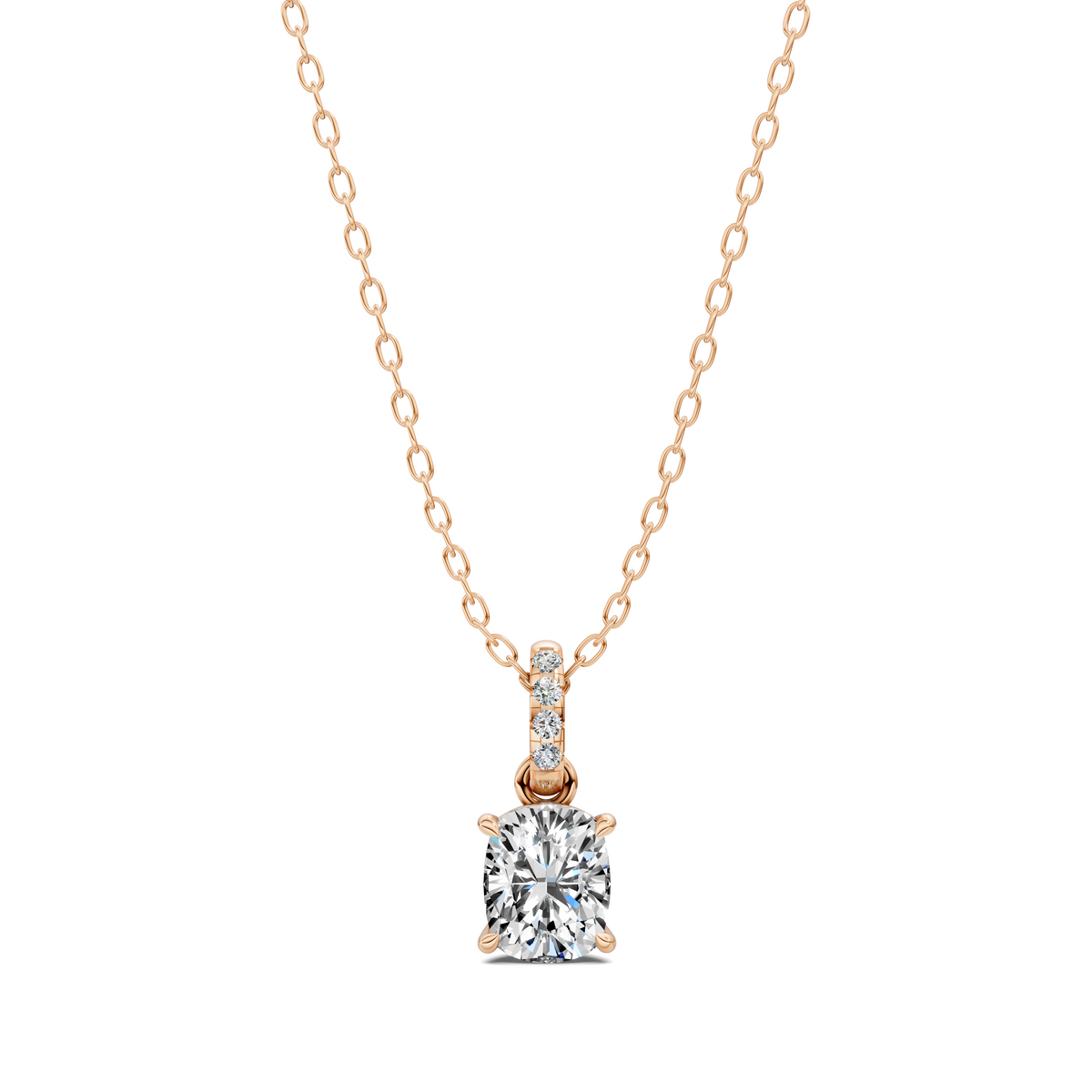 Pave Bail Cushion Pendant