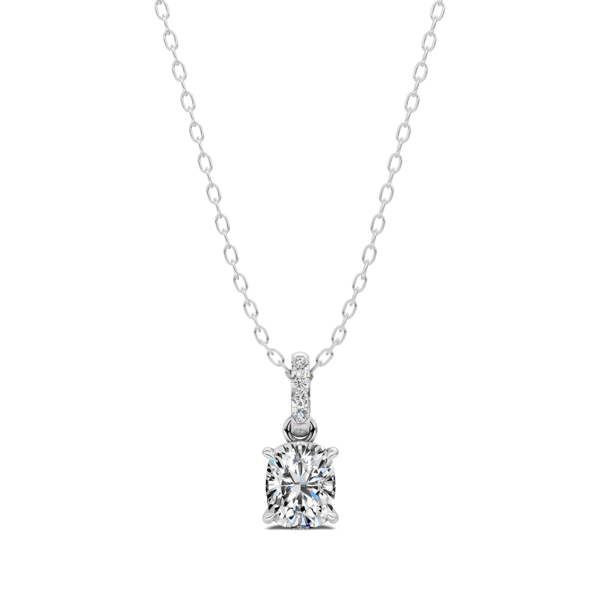 Pave Bail Cushion Pendant