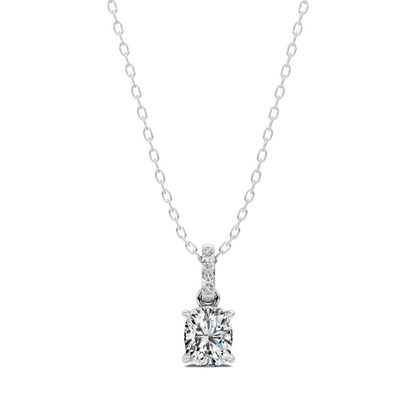 Pave Bail Cushion Pendant