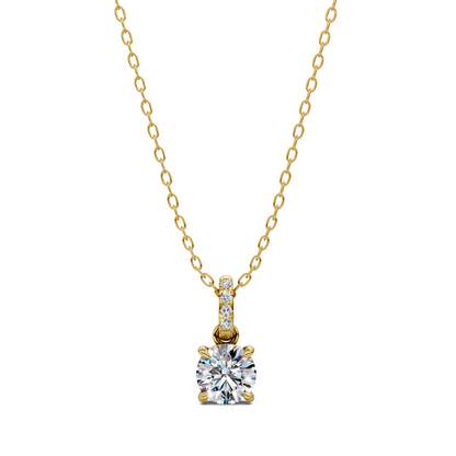Pave Bail Round Pendant