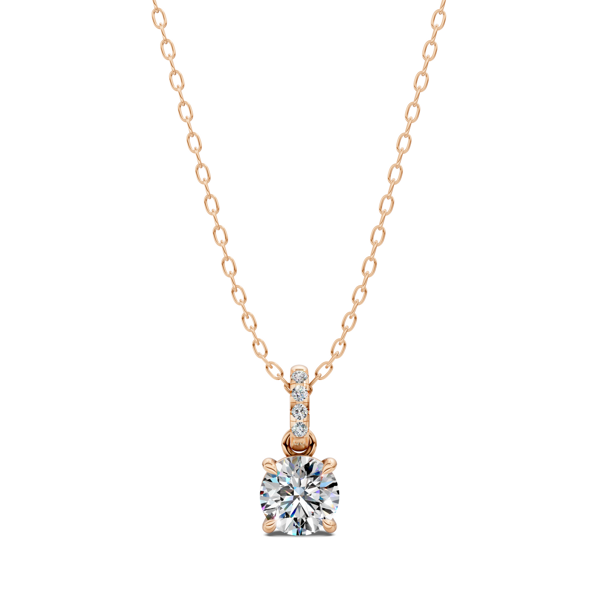Pave Bail Round Pendant