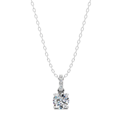 Pave Bail Round Pendant