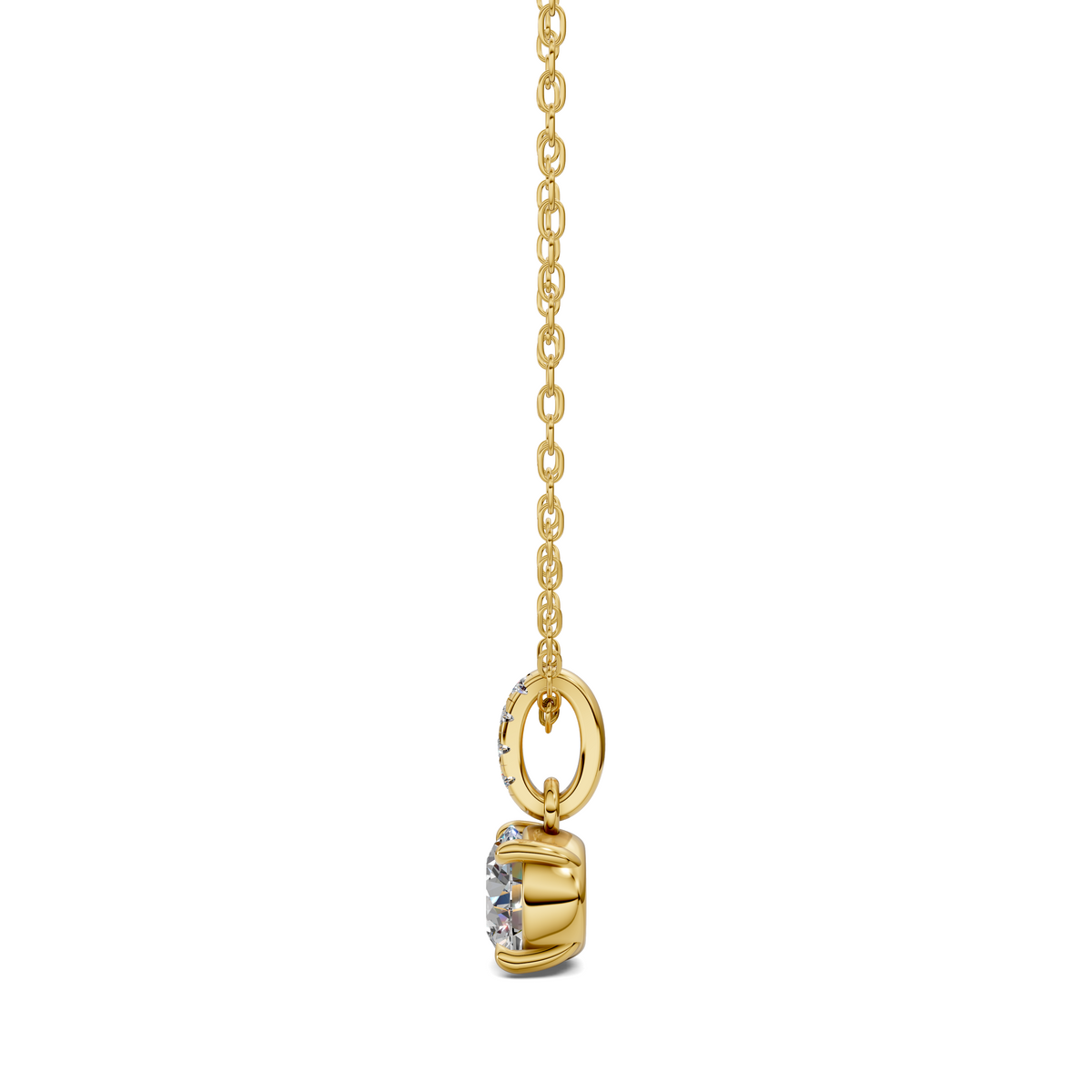 Pave Bail Round Pendant