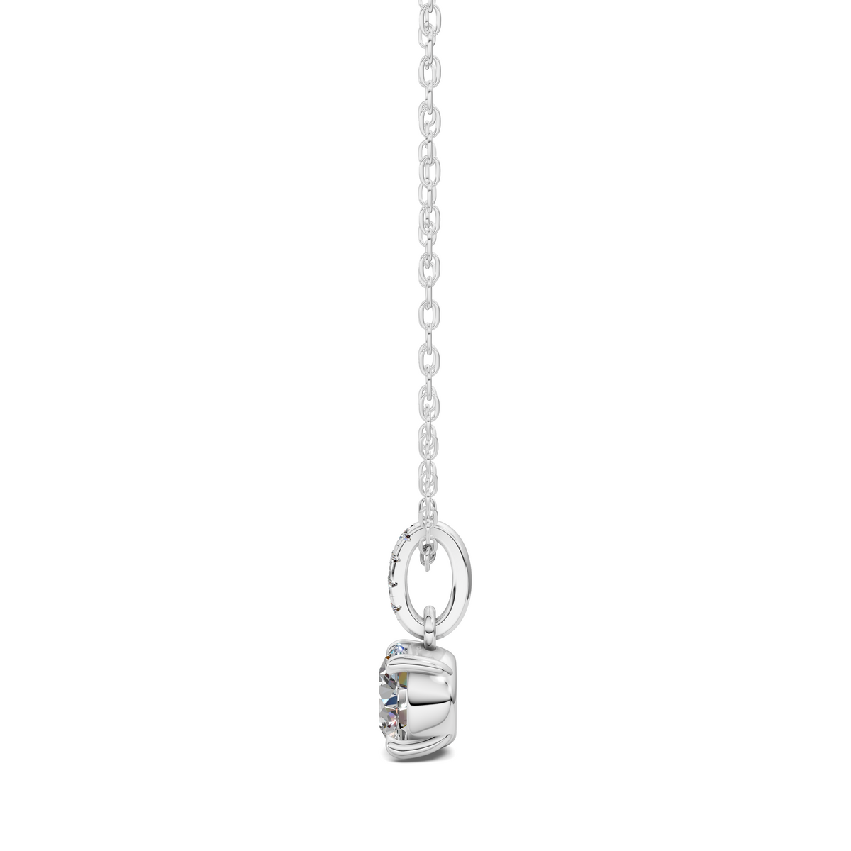 Pave Bail Round Pendant