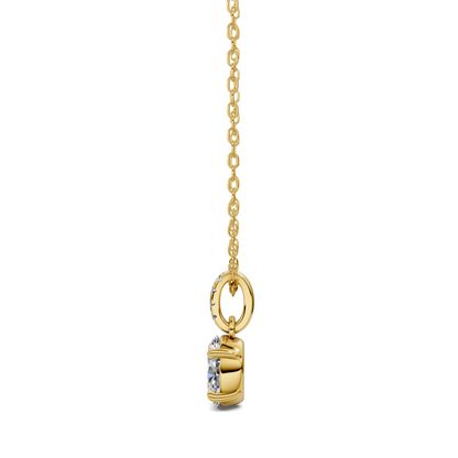 Pave Bail Oval Pendant