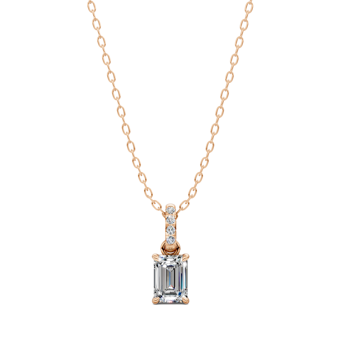 Pave Bail Emerald Pendant