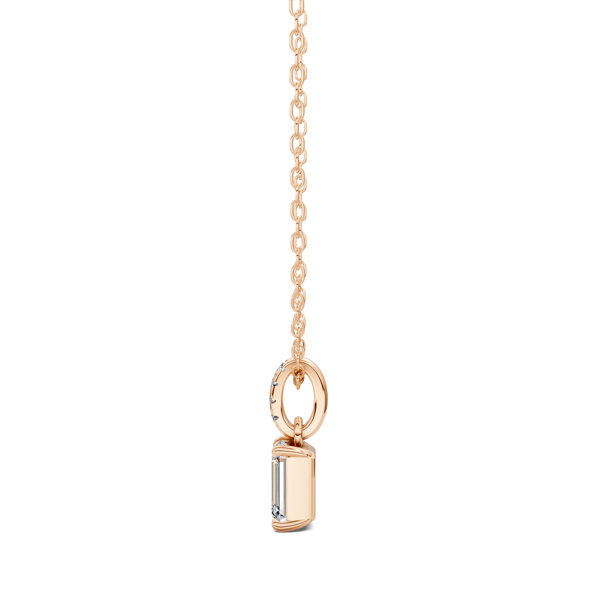 Pave Bail Emerald Pendant