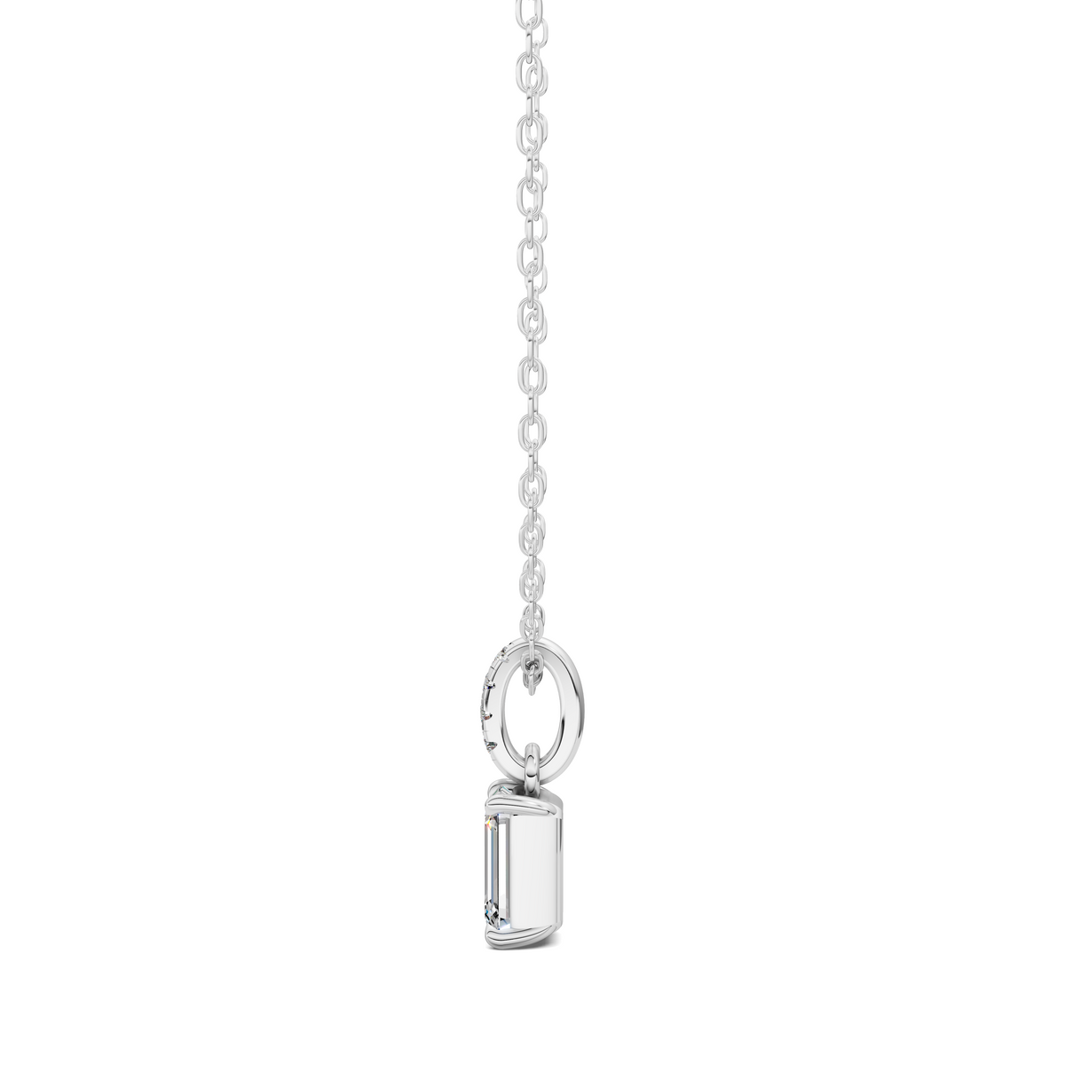 Pave Bail Emerald Pendant