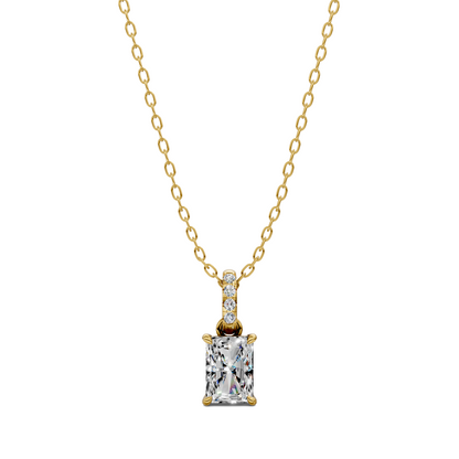 Pave Bail Radiant Pendant