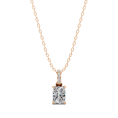 Pave Bail Radiant Pendant
