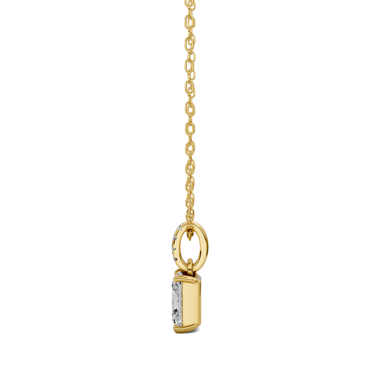 Pave Bail Radiant Pendant
