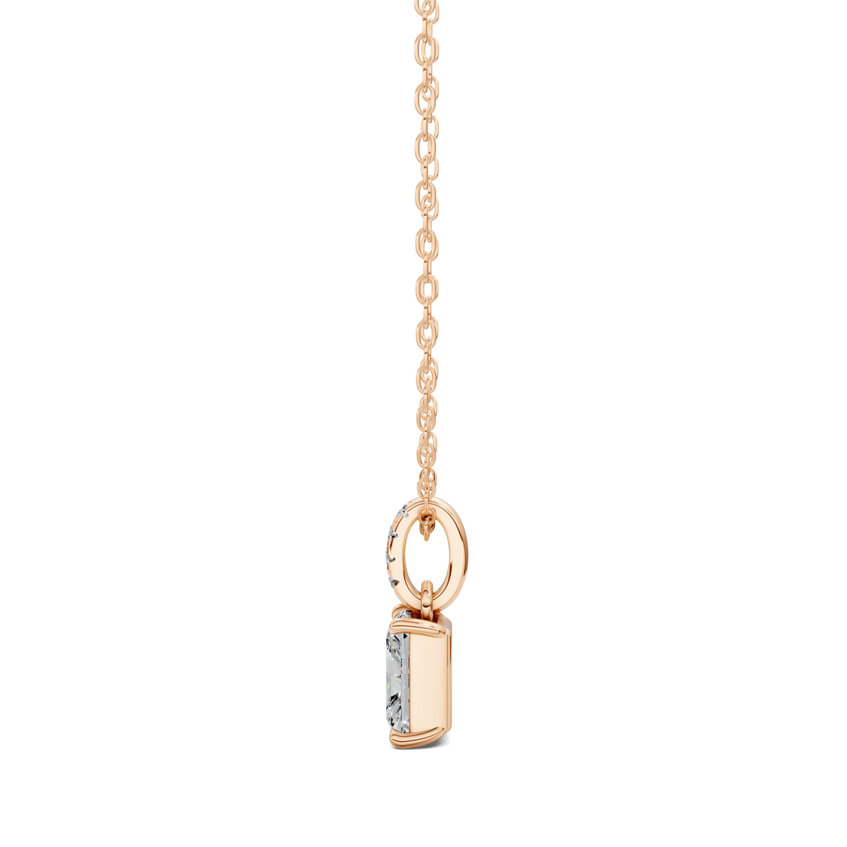 Pave Bail Radiant Pendant