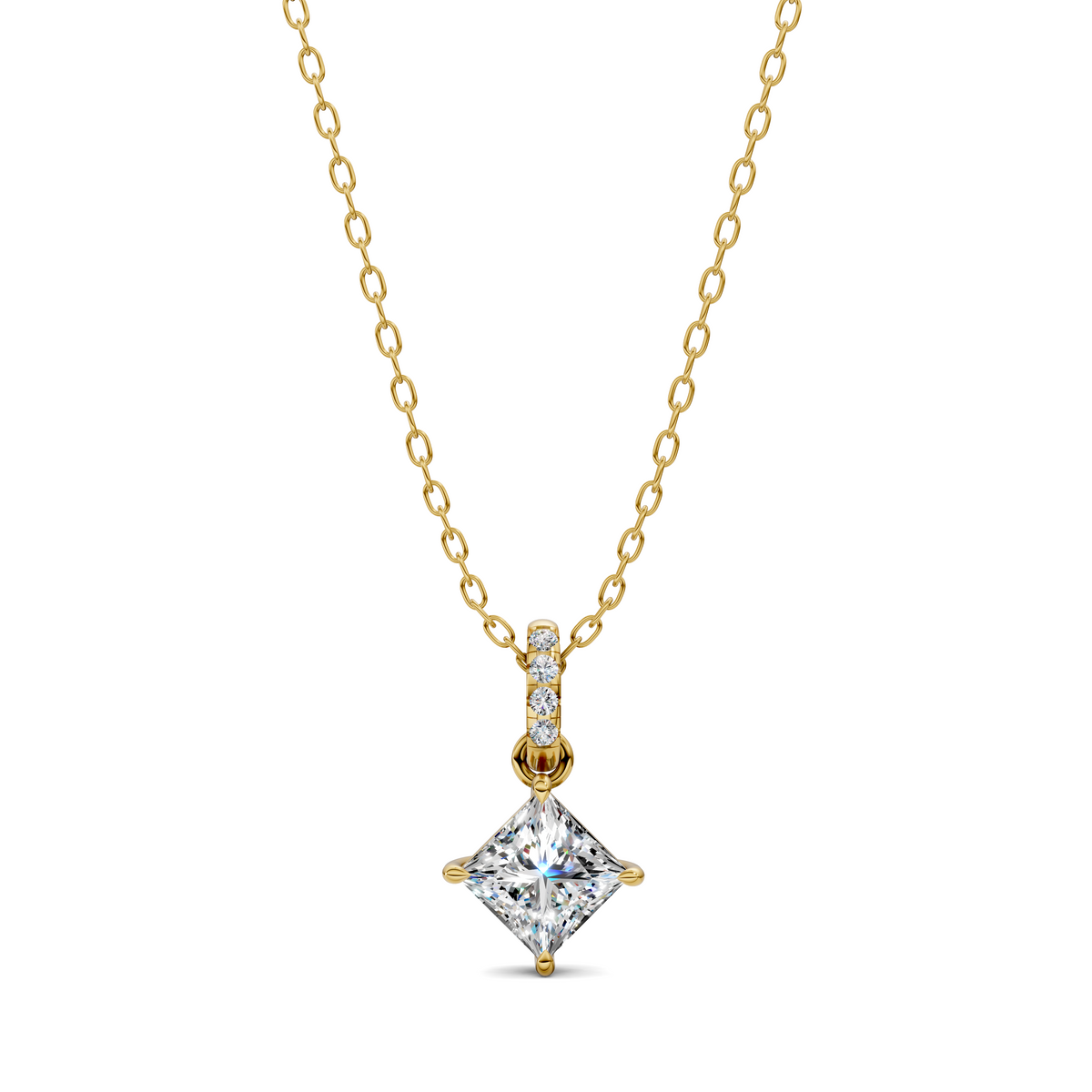 Pave Bail Princess Pendant
