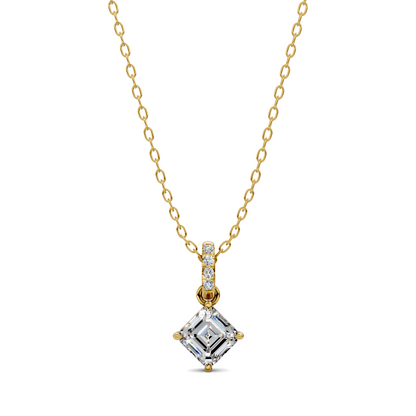 Pave Bail Asscher Pendant