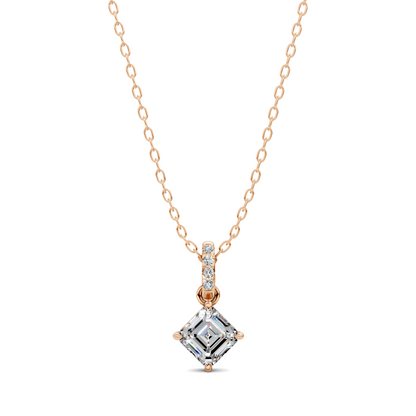 Pave Bail Asscher Pendant