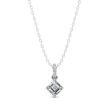 Pave Bail Asscher Pendant