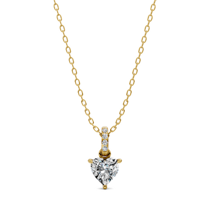 Pave Bail Heart Pendant