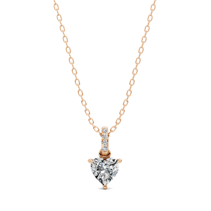 Pave Bail Heart Pendant