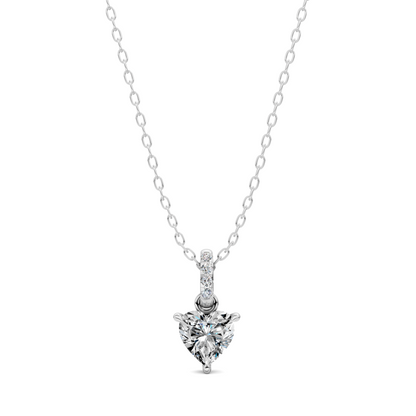 Pave Bail Heart Pendant