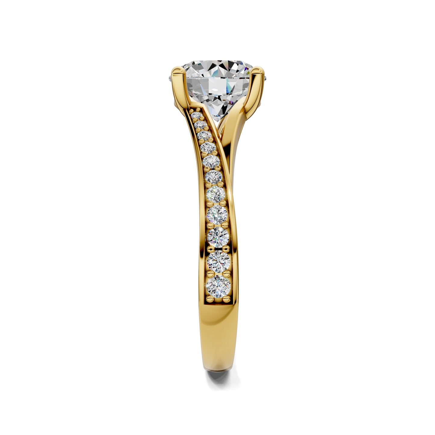 Victoria Split Shank Pave Engagement Ring