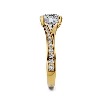 Victoria Split Shank Pave Engagement Ring
