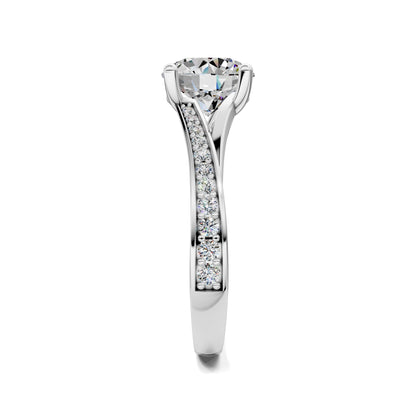 Victoria Split Shank Pave Engagement Ring