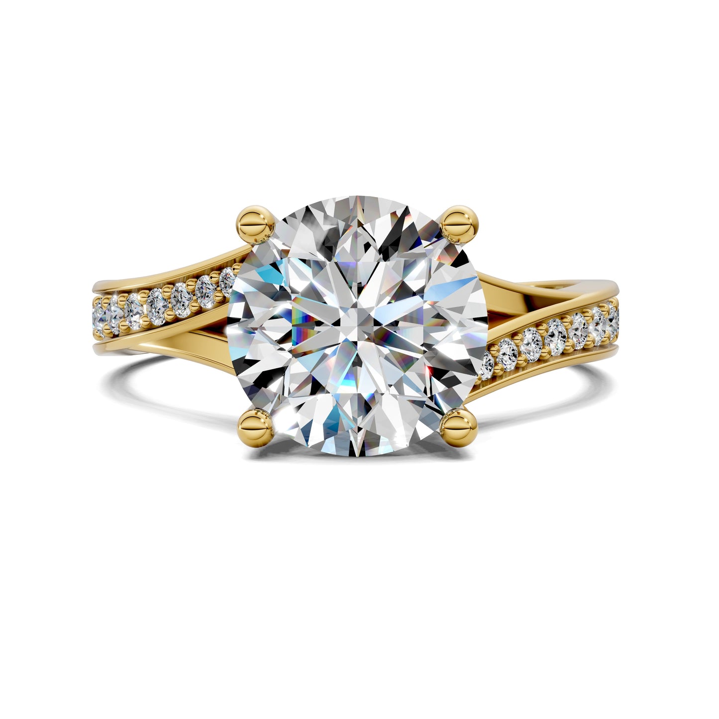 Victoria Split Shank Pave Engagement Ring
