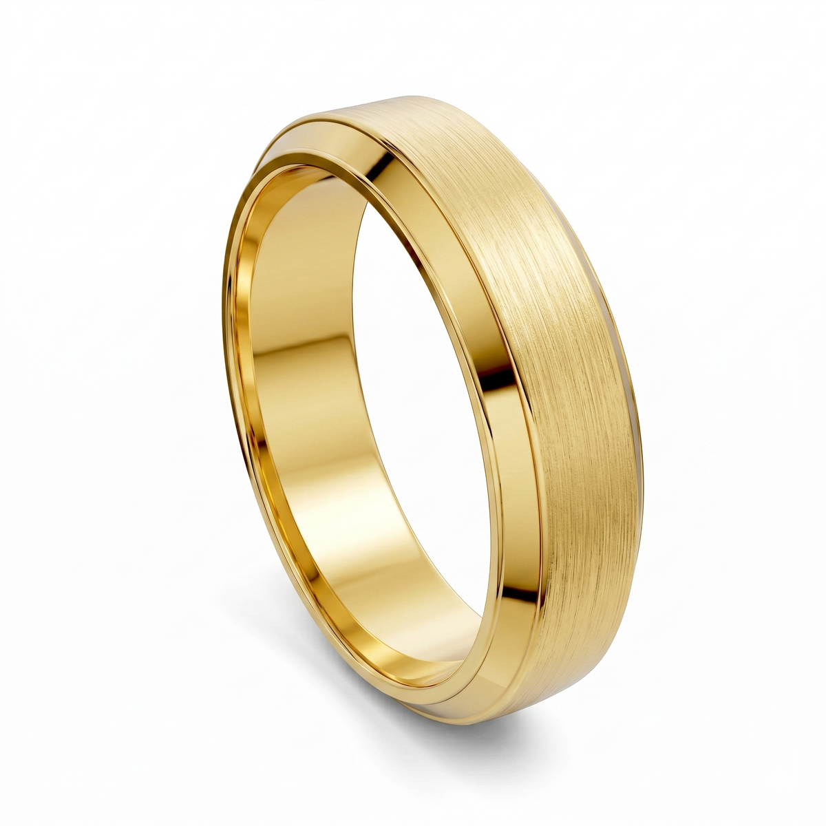 James Matte Beveled Band