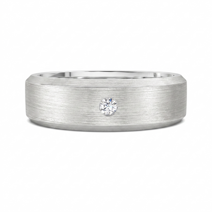Andrew Matte Beveled Diamond Band
